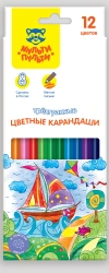 Coloured pencils Multi-Pulti "Incredible Adventures", 12 colours, three-edged, sharpened, cardboard, europodweight