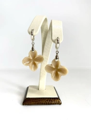 Earrings "Flowers" (Vitimskiy jade)