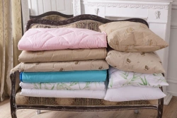 Bedding for adults: Blankets made of cotton fabrics, with fillings from synthetic fibres with marking "IE Ardasov A.A.".