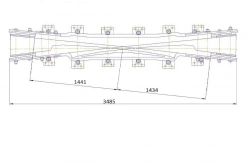 Blunt cross of type P50 of grade 2/11 of project 1685.01.000