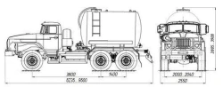 Vacuum tanker MB 4680K6-10 on Ural chassis 5557-1151-60, 5557-1151-62, 5557-1151-70, 5557-1151-72, 5557-1151-74