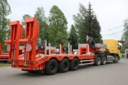Three-axle high frame semi-trailers, comp. name 9942H3 (modification c 9942H7-00 to 9942H7-10) on axles. 9942H3 (modifications f