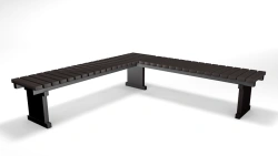 Metal frame corner bench
