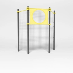 Round target on stands for the test "Tennis ball throwing 6 m", hole diameter 90 cm MS-3