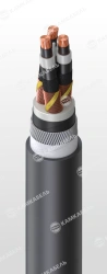 Power cable with copper conductors insulated with cross-linked polyethylene for voltage 6, 10, 15, 20, 30 and 35 kV of PvKaPgng(