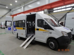 Class A bus with possibility to transport a wheelchair user IATs-1767A2 on the basis of GAZelle NN A69R52 chassis, diesel engine