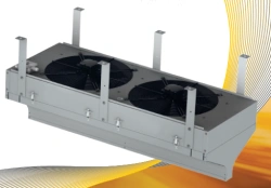 Stationary electric heat curtains with water heat exchanger, KALASHNIKOV trade mark, model KAC-AD50xxW yy, where x