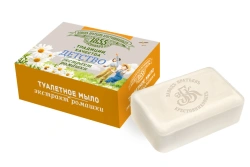 Solid toilet soap "Krestovnikov Brothers' Factory. Traditions of quality. Childhood. Chamomile extract"