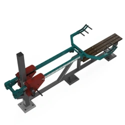 Outdoor strength training machine for shoulder girdle musculature development with variable load from the supine position MS-1-M
