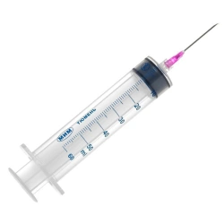 Single-use syringe, three-detailed, sterile, with nominal capacity of 50 ml, for syringe pumps according to TU 9398-020.