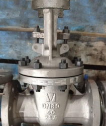 Steel wedge gate valve with sliding spindle under drive RN 4,0 MPa DN 80