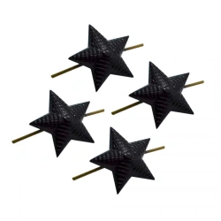 Black metal star with diameter of 20 mm for employees, TU 9675-191-08836809-2012, Izv. 1,2,3,4