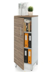 ZAMM swinging cupboard with 3 shelves, 1 door on the left. on metal frame