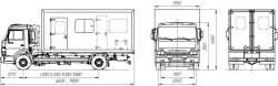 Special purpose vehicles, other type 47020 mod: 47020E, 47020E-02, based on chassis KAMAZ 4308 mod. KAMAZ 4308-G5.