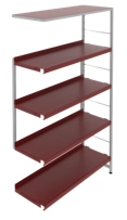 Metal shelving unit 900x300x1452 mm 4 shelves