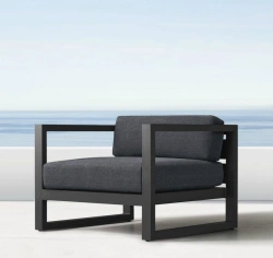 Armchair (metal frame) of "Edelwood" trade mark