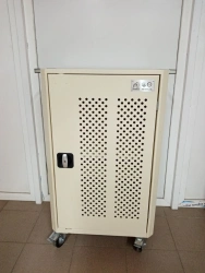 Cabinet (trolley, rack) for storing and charging laptops, tablets, mobile and cellular phones