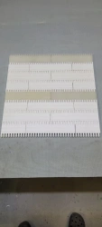 Modular tape ML5068 PE (xx X xx mm; friction insert F with xx mm pitch, edge margin xx mm; POM pin; clips)
