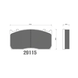 Disc pad for trucks Gazelle Next WVA 29115