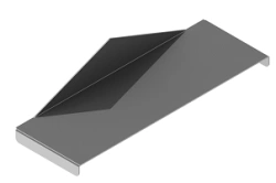 Snow cover cover plug KTZ 000 with overall dimensions from 100 mm to 600 mm, metal thickness 1.2 mm, steel with three-component,