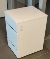 LDPE bedside cabinet with three drawers