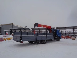 Special purpose vehicle with hydraulic loading crane of MKMA type on the basis of KAMAZ 43118 and its modifications 41K06N-UD
