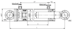 Hydraulic cylinder 1143-01.00.00.00.00 (100x60-800, mm), 16MPa