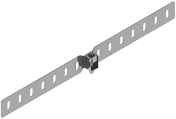Hinged horizontal external connector SLHHKTU 000, with overall dimensions from 50 mm to 200 mm, metal thickness 2,0 mm, thermall