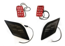 Set of electric train buffer lights