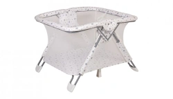 Polini Kids Comfort Playpen Stars, white-grey, item 0002159-13