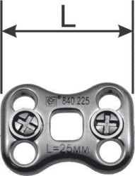 Neck plate, 30 mm long, article no. 840.230.