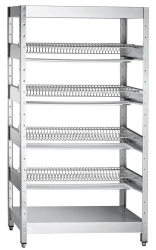 Rack for drying plates with a tray for water collection SST-4-2.