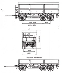 Tri-axle 8465-02 cargo trailer with axles PLANT 1201-2410002T with load capacity 12 tonnes