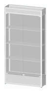 Display case 1000 x 300 x 2000 mm