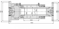 Hydraulic cylinder 1155-1156.00.00.00.00 (200x160-1250, mm), 70MPa