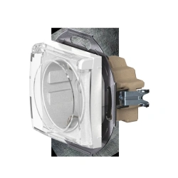 CADUCEUS ALING PRESTIGE Flush-mounted socket outlet with grounding without blinds with cover with ceramic base 16A, 250V~, white