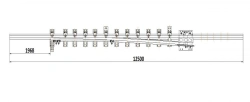 Straight frame rail t. R65 with curved shank of the project LPTP.668.341.001