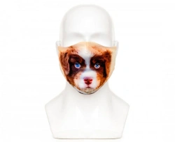 Hygienic mask coloured dog XS