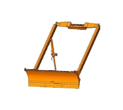 Mounted bulldozer equipment