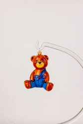 Licence Christmas tree toy made of glass "Bear"