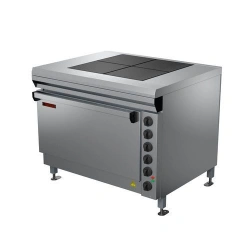 Electric four-burner cooker with griddle cabinet PE-0,48ShUP
