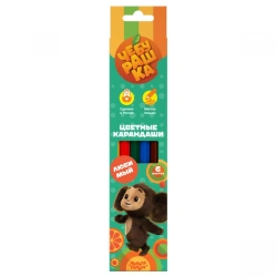 Coloured pencils Multi-pulti "Cheburashka", 06-colour, sharpened, cardboard, europodweight