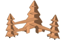 Play area Furniture set "Christmas trees". Model: IZ-E