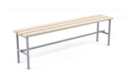 Cloakroom bench (metal, metal-framed, for changing rooms, with backs, without backs)
