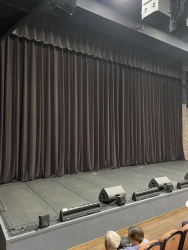 Curtains: Curtains for intermission-sliding.