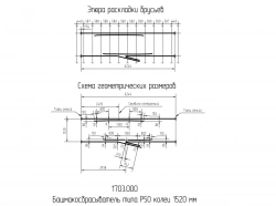Throwing shoe of P50 type of 1520 mm gauge of 1703.000-01 project.