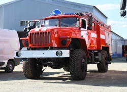 Fire tanker truck ??-3,0 type 5881U, modification 5881U2, on chassis Ural-43206-6151-71, 43206-6151-73.