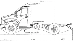 Chassis, Modification C41R13, Diesel Engine Euro-3, MKPP (OP RU K-RU.RU00.0000009.?6)