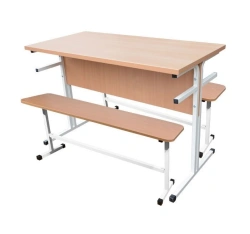 Four-seater dining table with bench, article no. 50064