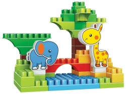 Bauer Zooblox children's educational construction set "Giraffe and Elephant" in a box, 33 pieces article 584